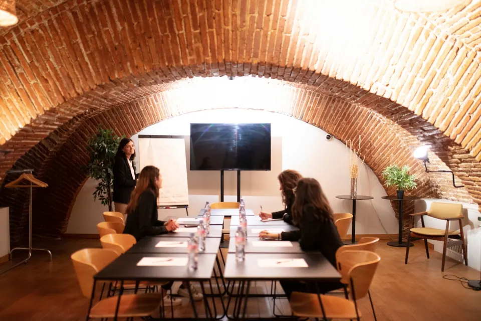 Réunion dans la salle voûtée de TAUR, à Toulouse